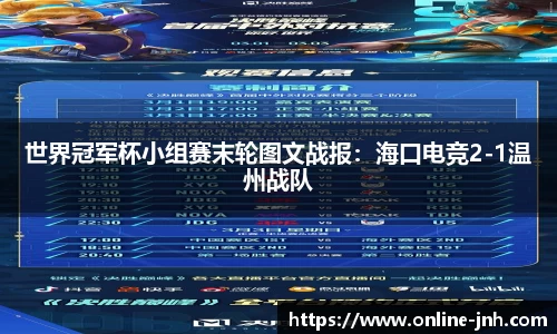 世界冠军杯小组赛末轮图文战报：海口电竞2-1温州战队